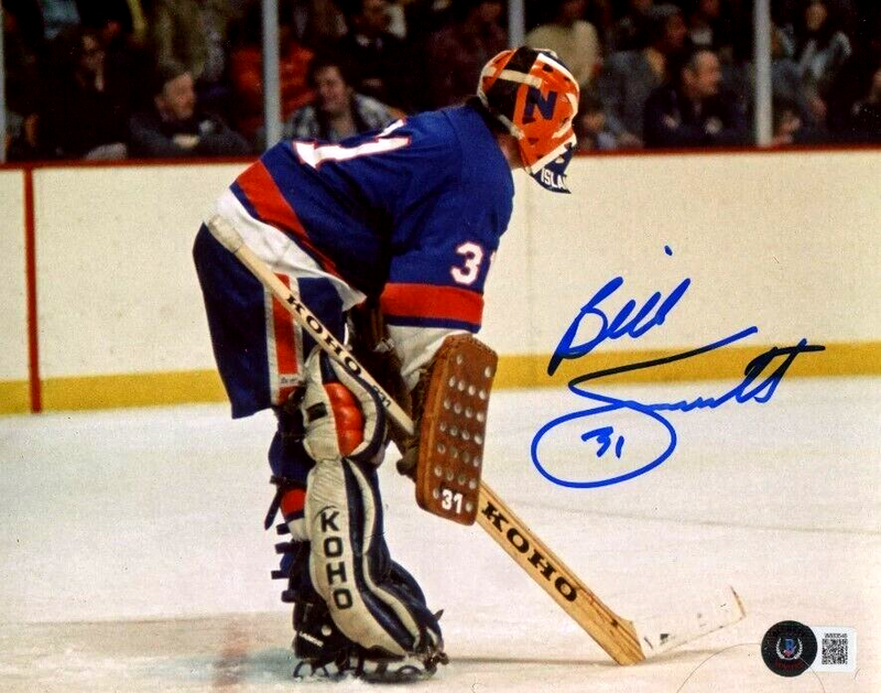 Billy Smith Signed New York Islanders 8x10 Photo Beckett Witness BAS COA #2