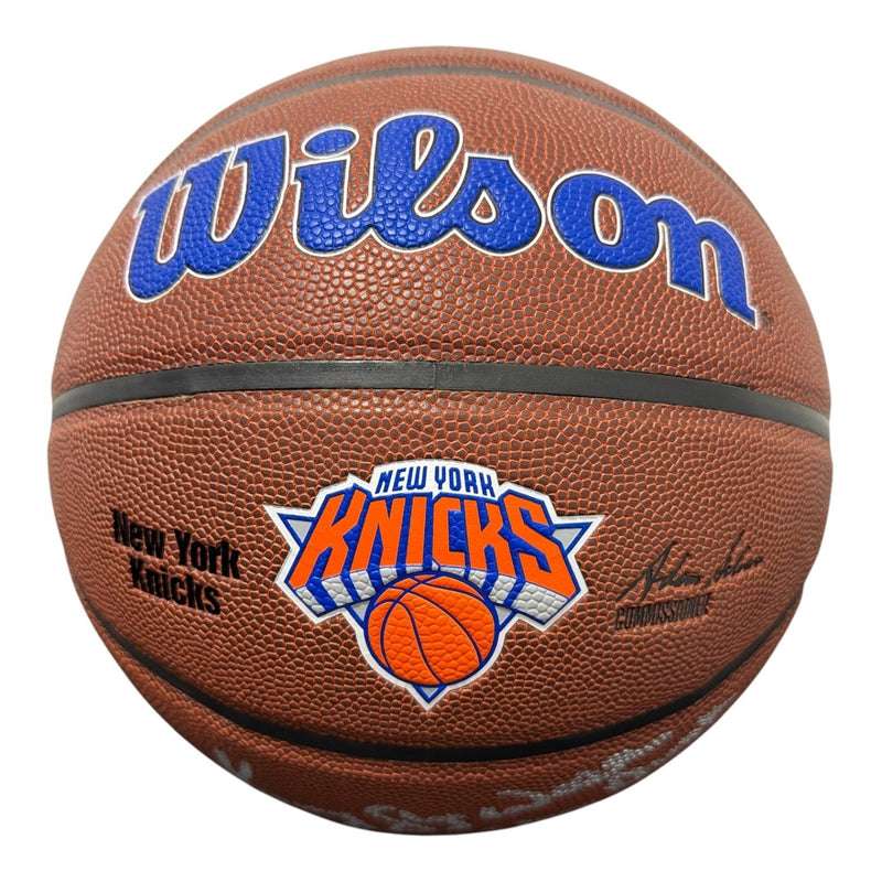 Kenny Sky Walker Signed Wilson Knicks Basketball w/ 89 Dunk Champ JSA W COA
