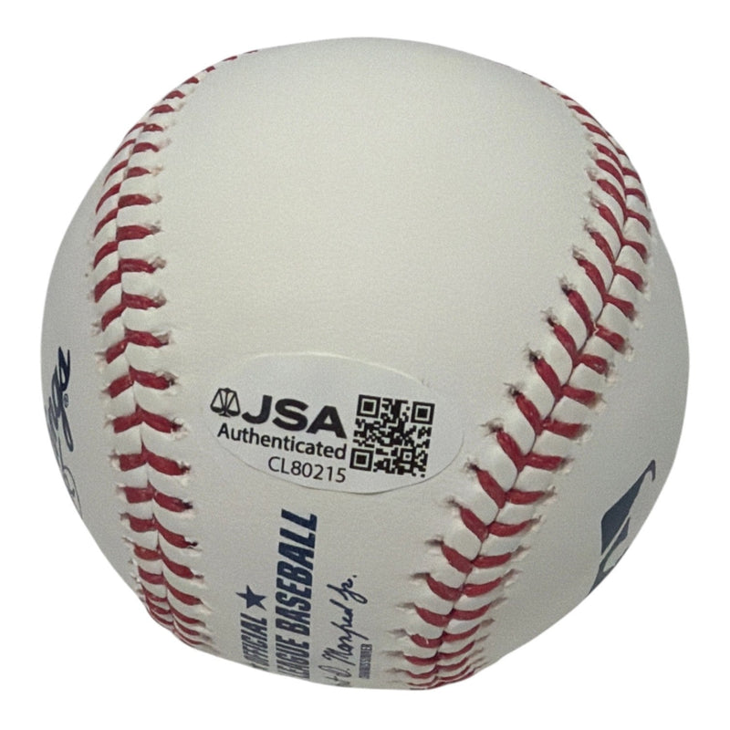 Angel Hernandez Signed Autographed ROMLB Baseball w/ 02 WS JSA COA Umpire