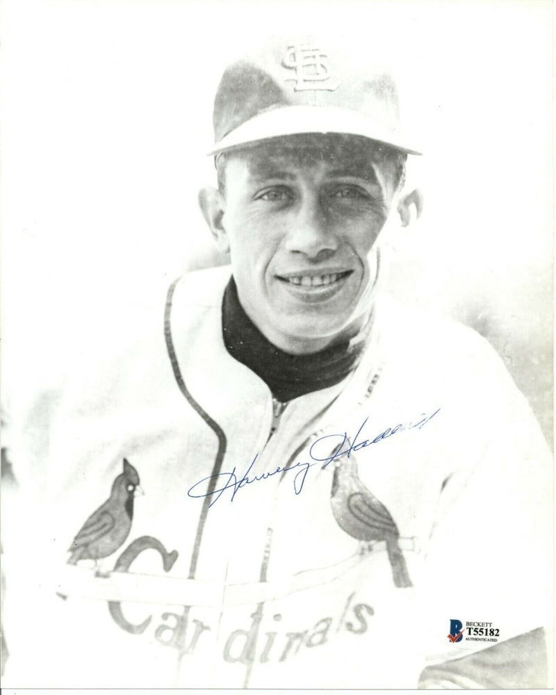 Harvey Haddix Signed 8x10 Photo BAS Auto Beckett St. Louis Cardinals