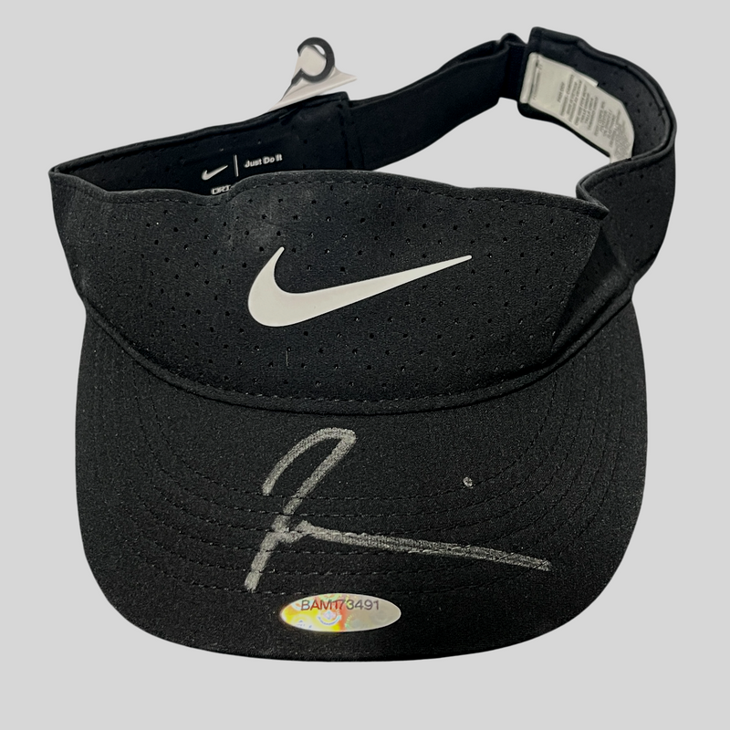 Naomi Osaka Signed Autographed Nike Black Visor Hat Upper Deck UDA COA Tennis