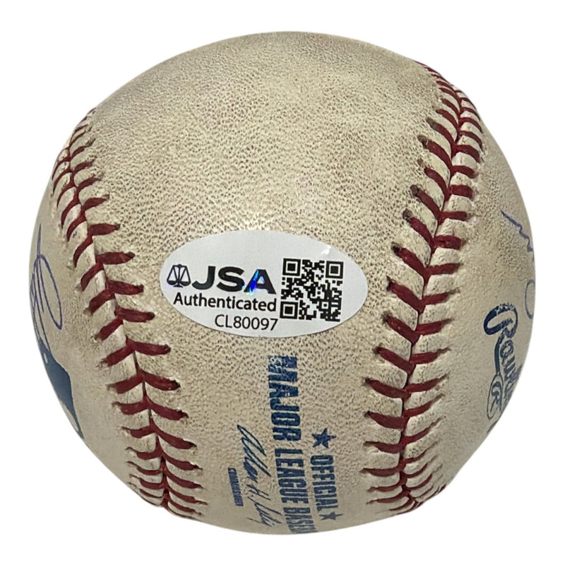 Miguel Cabrera Mike Lowell + Marlins Team Game Used ROMLB Baseball JSA COA