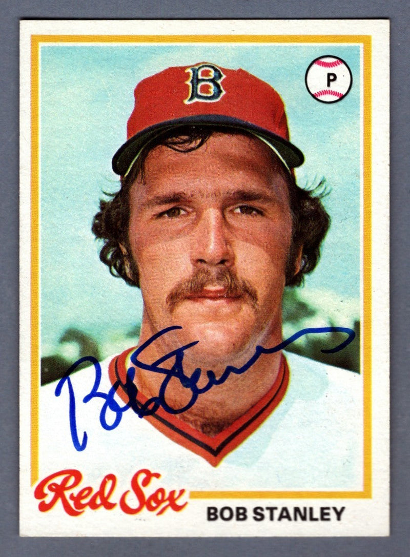 Bob Stanley Signed Autographed 1978 Topps #186 Rookie RC LSCM COA Red Sox