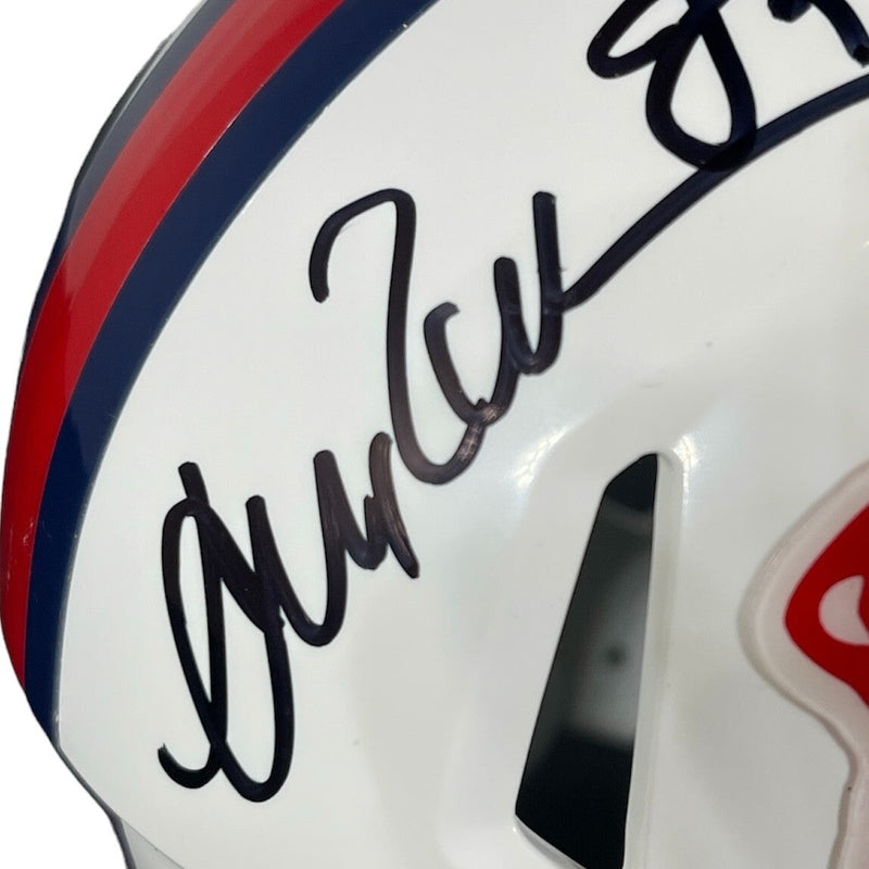 Kelly Reed Thomas Triple Signed Bills TB Mini Helmet Beckett Witness BAS COA
