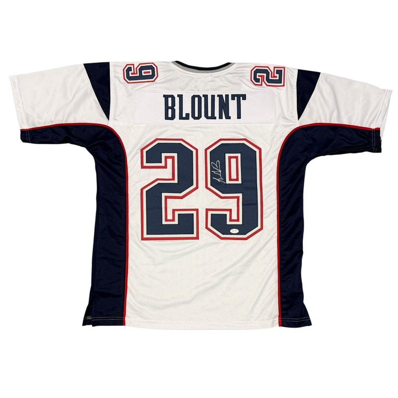 LeGarrette Blount Signed New England Patriots Custom Jersey JSA Witness COA
