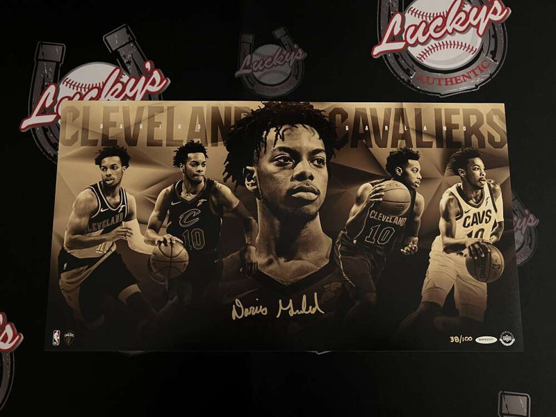 Darius Garland Signed 22x12 Photo To The Rack Gold /100 Upper Deck UDA COA