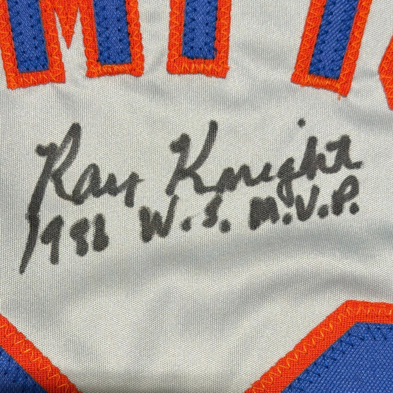 New York Mets 1986 World Series (23 Auto) Team Signed Custom Jersey Insc JSA COA