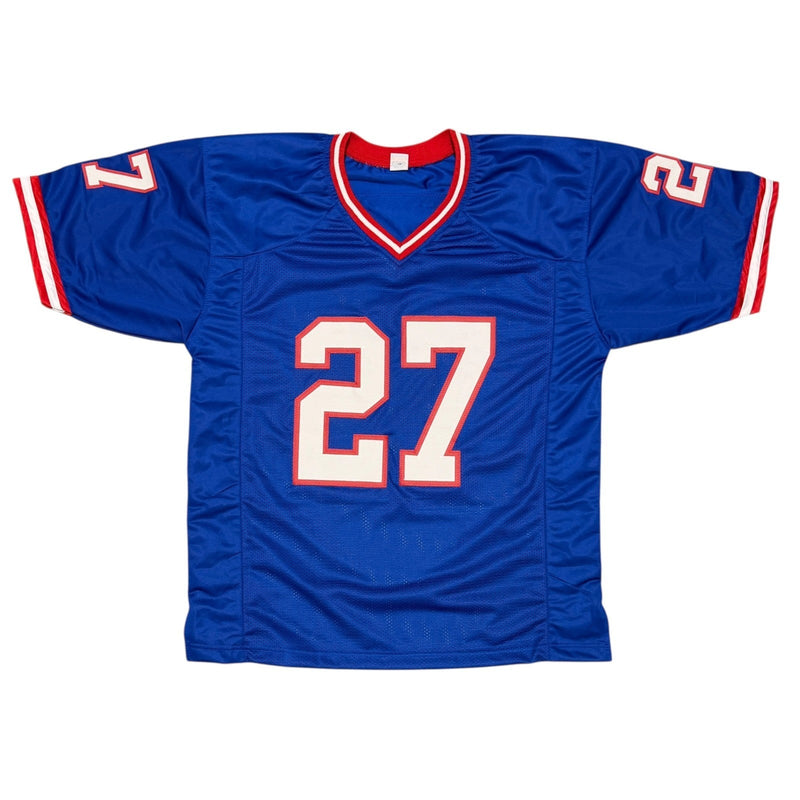 Rodney Hampton Signed Giants Custom Jersey w/ SB XXV Champs Beckett Wit BAS COA