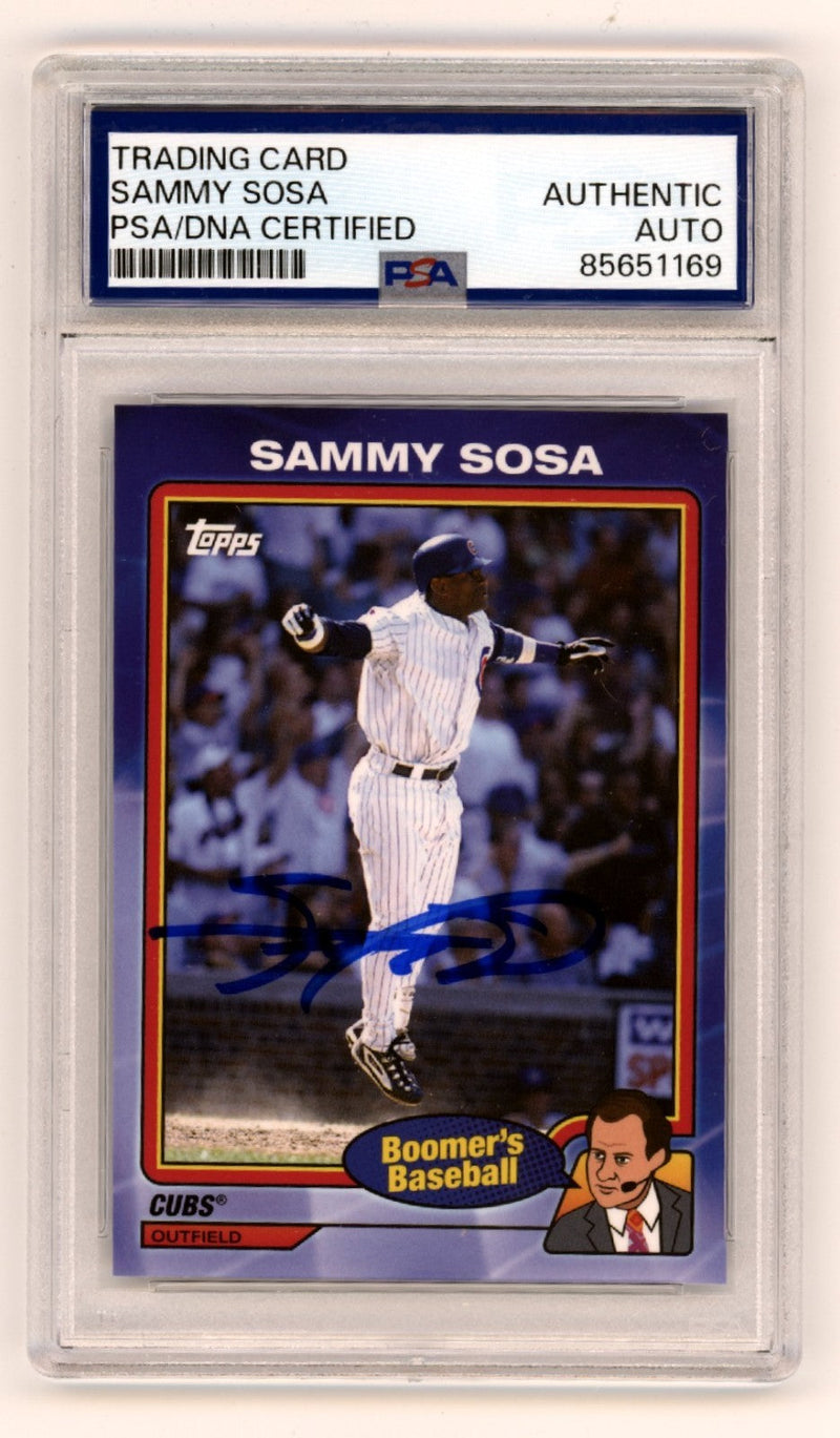 Sammy Sosa 2024 Topps Boomer's Baseball #40 Signed PSA Authentic Auto Cubs