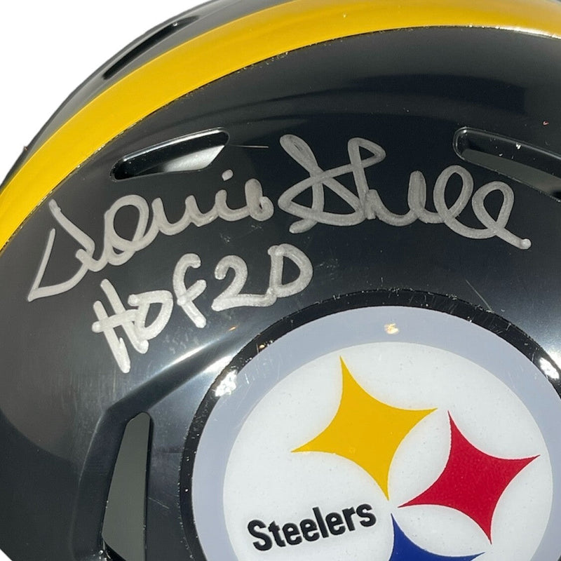 Donnie Shell Signed Steelers Speed Mini Helmet w/ HOF 20 Beckett Witness BAS COA
