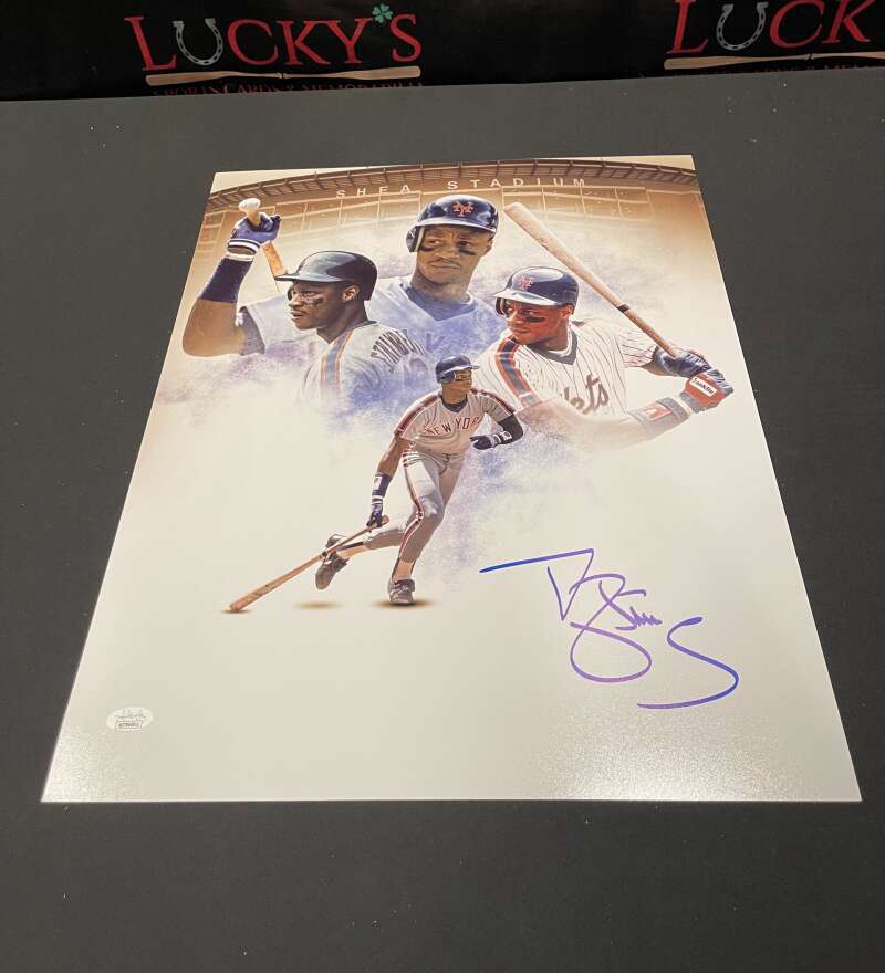 Darryl Strawberry Signed Autographed 16x20 Photo New York Mets JSA COA