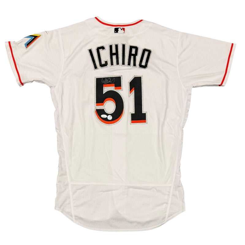 Ichiro Suzuki Signed Miami Marlins Majestic Authentic Jersey JSA COA + IS HOLO