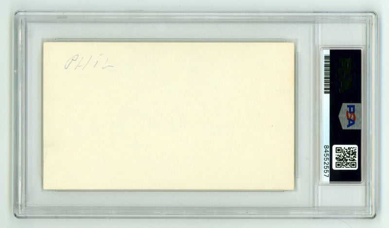 Phil Niekro Signed Autographed 3x5 Index Card Cut PSA Authentic Auto Braves HOF