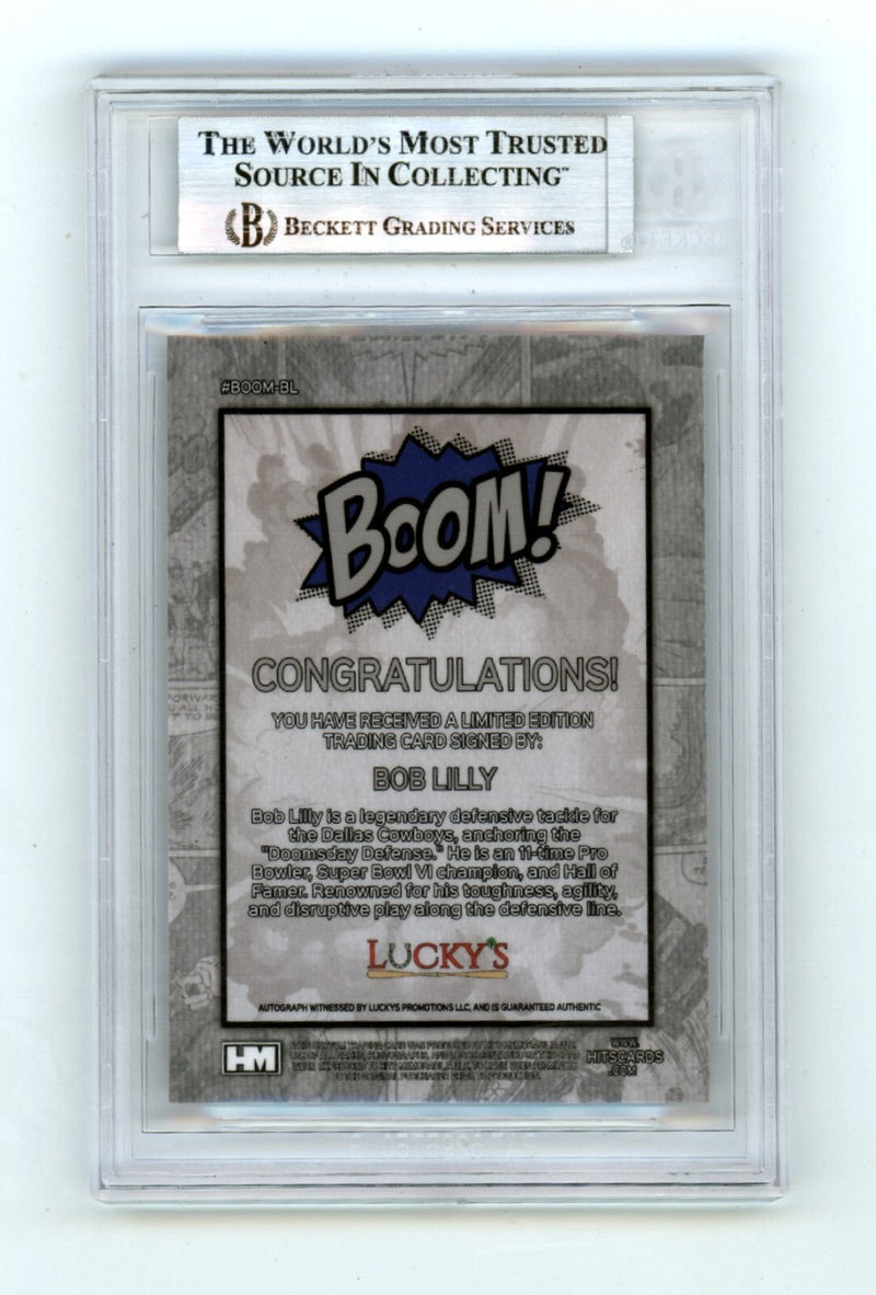 Bob Lilly 2024 Hits Memorabilia BOOM Silver Signed BGS BAS Auto HOF 1980 Insc.