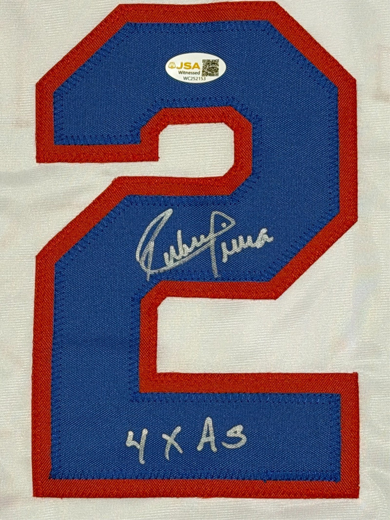 Ruben Sierra Signed Texas Rangers Custom Jersey w/ 4x AS Insc. JSA Witness COA W