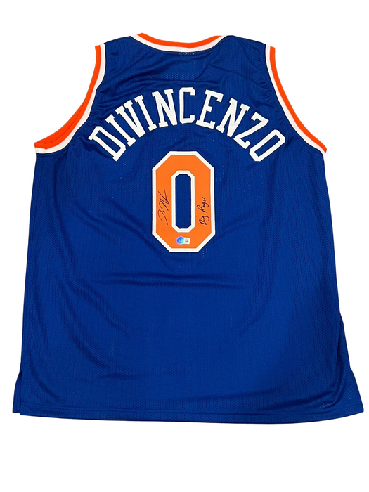 Donte DiVincenzo Signed NY Knicks Custom Jersey w/ Big Ragu Beckett W BAS COA