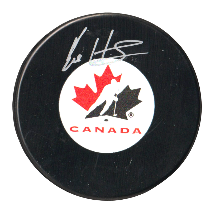 Bo Horvat Signed Cannda Hockey Logo Puck Beckett Witness BAS COA