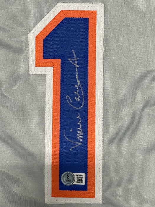 Vince Coleman Signed New York Mets Custom Jersey Beckett Witness BAS COA