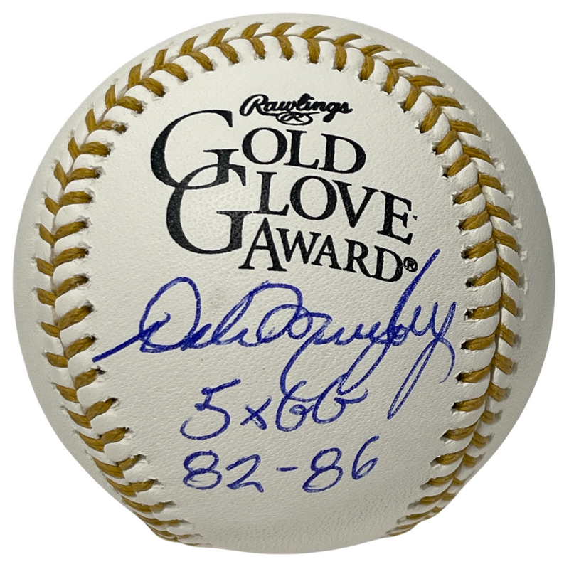 Dale Murphy Signed Rawlings Gold Glove Baseball w/ 5x GG 82-86 Beckett W BAS COA
