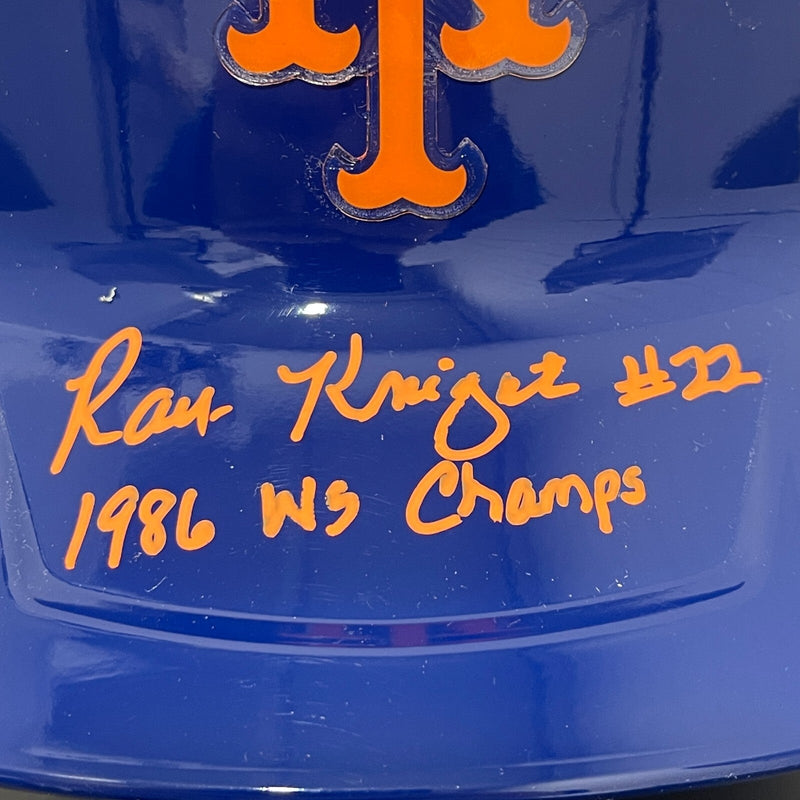 Ray Knight Signed Auto Mets Full Size Batting Helmet w Multi Ins Beckett BAS COA
