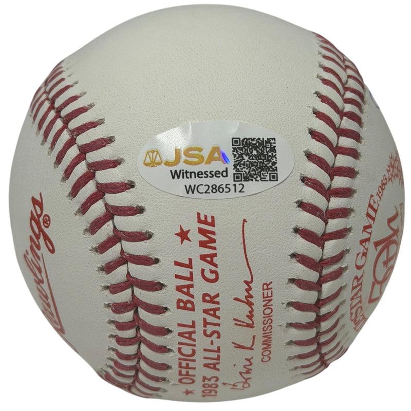 Lee Smith Signed 50th All Star Game Baseball w/ 1st ASG 1983 JSA WITNESS COA