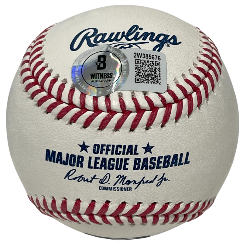 Dwight Doc Gooden Signed ROMLB Baseball Full Name #16 Beckett Witness BAS COA
