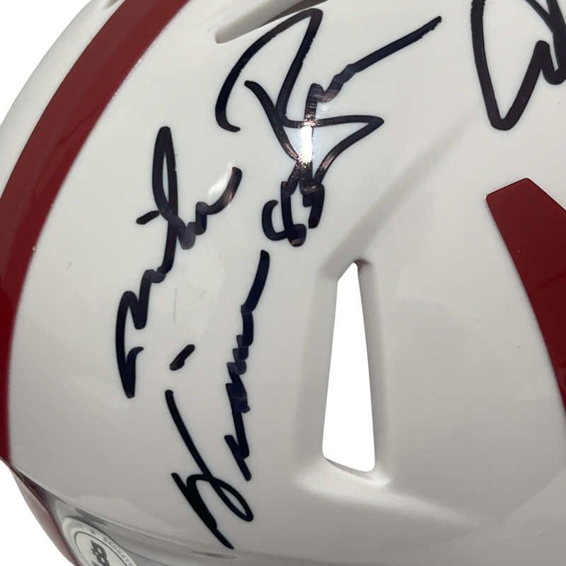 Mike Rozier & Irving Fryar Signed Nebraska Mini Helmet w/ Insc Beckett W BAS COA