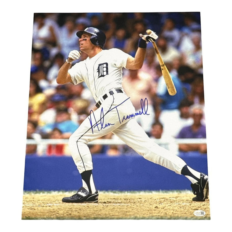 Alan Trammell Signed Autograph 16x20 Photo JSA Witness COA Detroit Tigers HOF