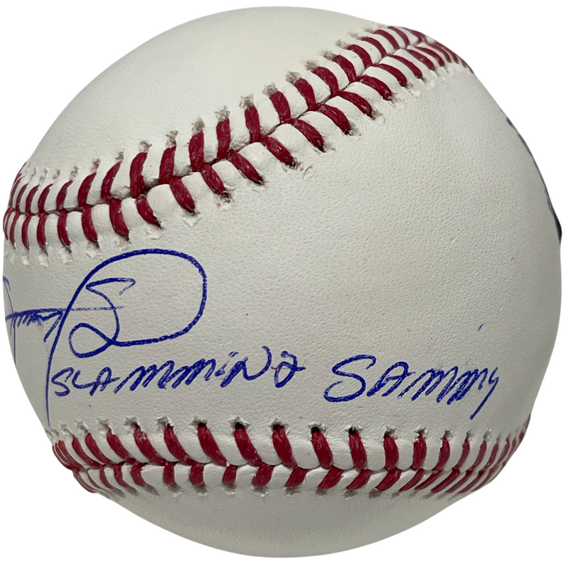 Sammy Sosa Signed ROMLB Baseball w/ Slammin Sammy Insc Beckett Witness BAS COA