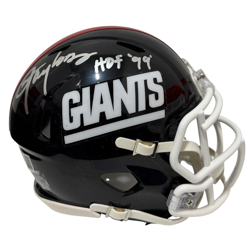 Lawrence Taylor Signed Giants TB Mini Helmet w/ HOF 99 Beckett Witness BAS COA
