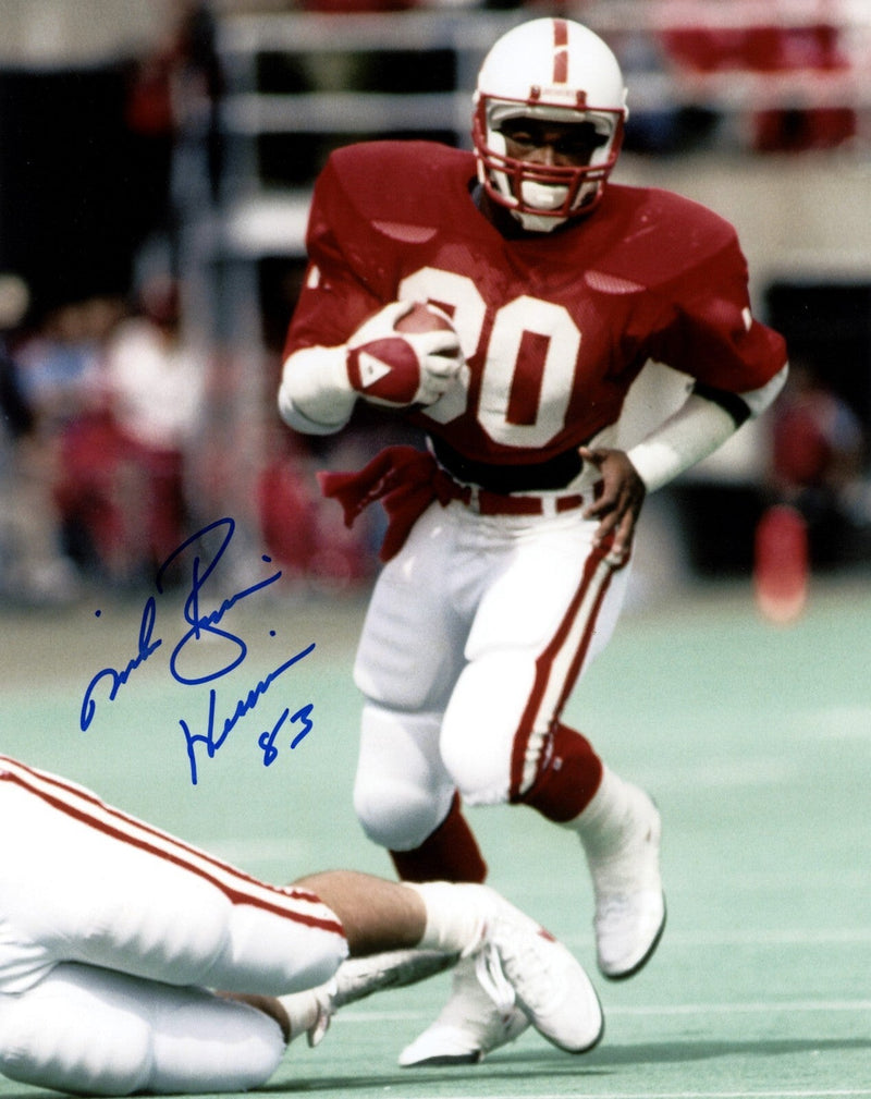 Mike Rozier Signed Nebraska 8x10 Photo w/ Heisman 83 LSCM COA #2
