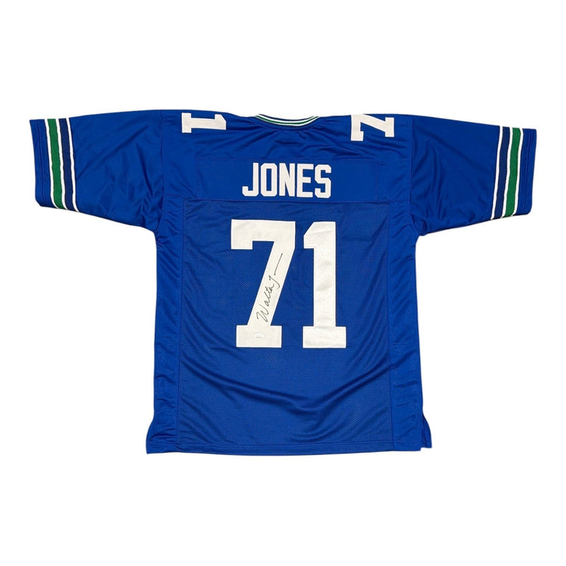 Walter Jones Signed Autographed Seattle Seahawks Custom Jersey JSA Witness COA