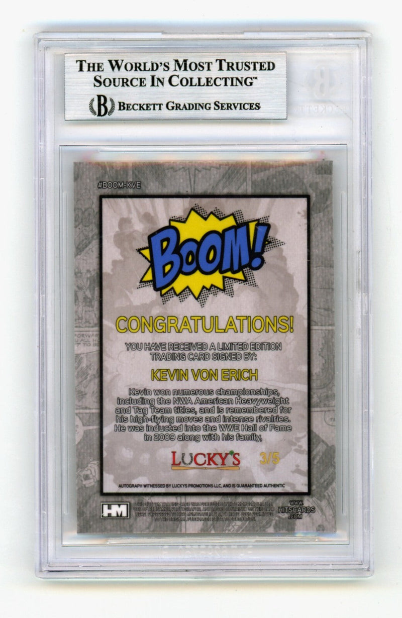 Kevin Von Erich 2024 Hits Memorabilia BOOM Gold /5 Signed BGS BAS Auto
