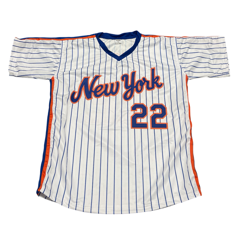 Ray Knight Signed New York Mets Custom Jersey w/ 1986 WS MVP Beckett Wit BAS COA