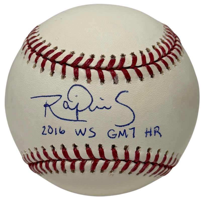 Rajai Davis Signed ROMLB Baseball w/ 2016 WS GM7 HR Beckett BAS COA Cleveland