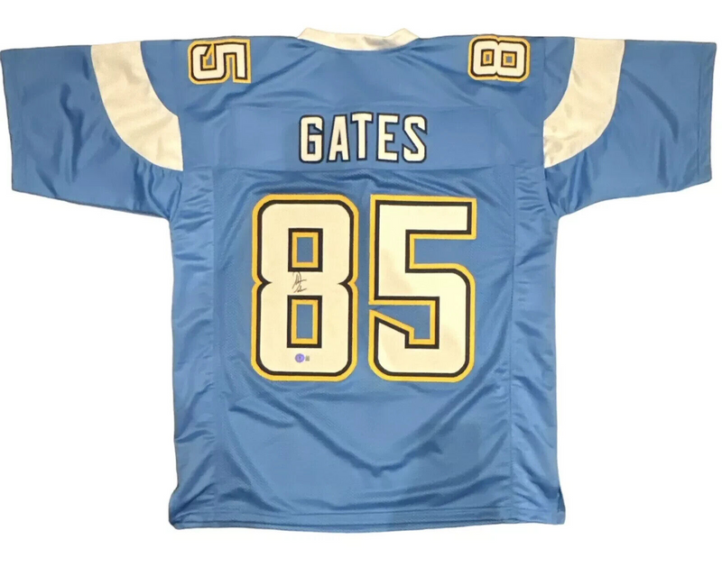 Antonio Gates Signed San Diego Chargers Custom Jersey Beckett Witness BAS COA