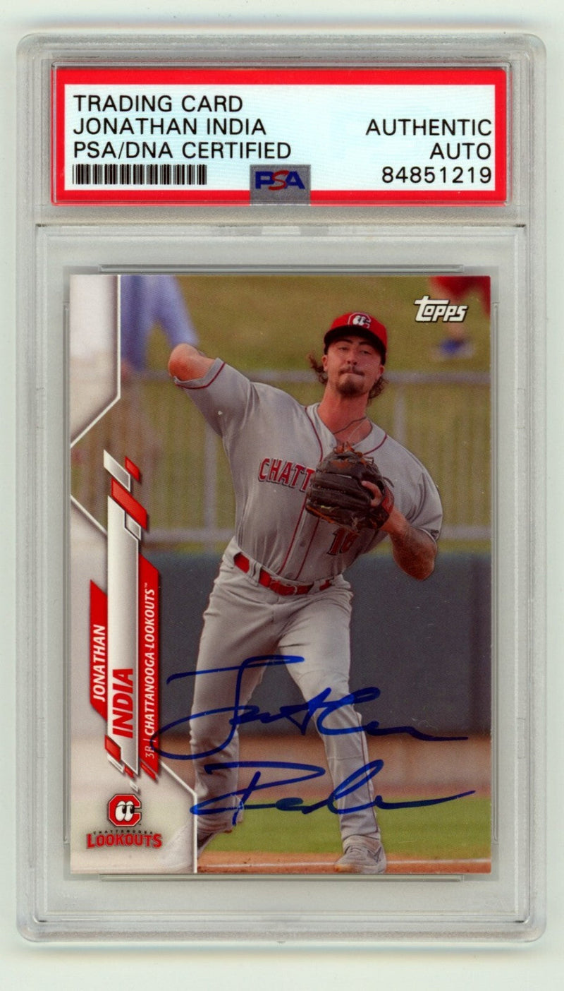 Jonathan India 2020 Topps Pro Debut #PD-93 Signed Rookie RC PSA Authentic Auto