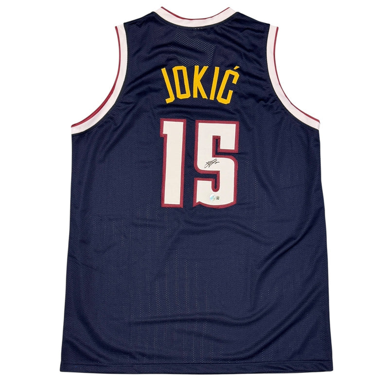 Nikola Jokic Signed Autographed Denver Nuggets Custom Jersey Beckett BAS COA