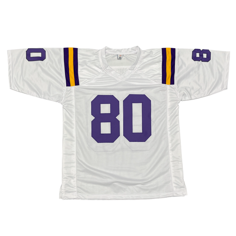 Cris Carter Signed Vikings Custom Jersey w/ HOF 2013 Beckett Witness BAS COA