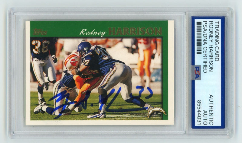 Rodney Harrison 1997 Topps #87 Signed Rookie RC PSA Authentic Auto Chargers