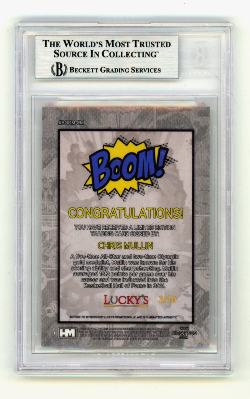 Chris Mullin 2024 Hits Memorabilia BOOM Gold /10 Signed BGS BAS Auto Warriors