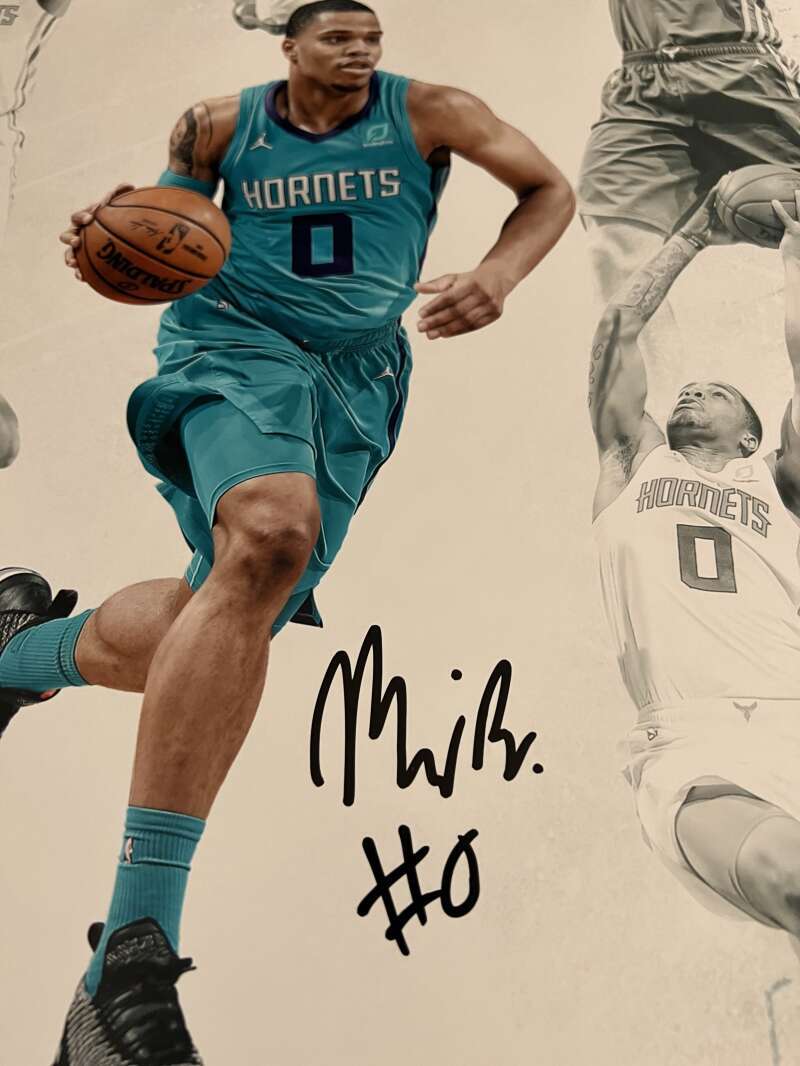 Miles Bridges Signed Auto 24x16 Photo On The Rise LE /100 Upper Deck UDA COA