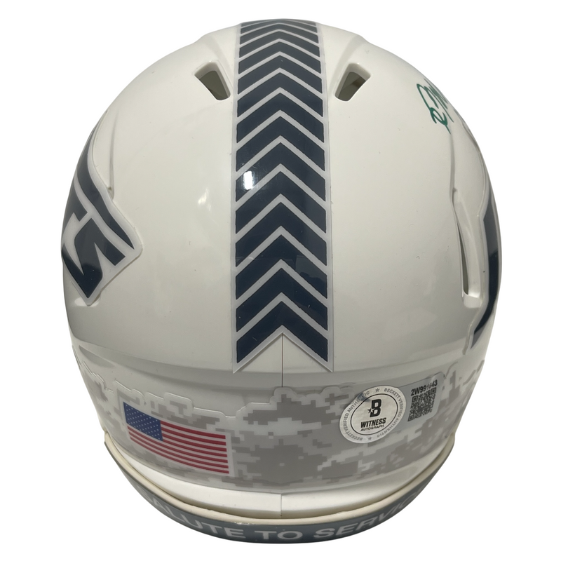 Kevin Mawae Signed Jets Salute 24 Mini Helmet w/ HOF 2019 Beckett Wit BAS COA