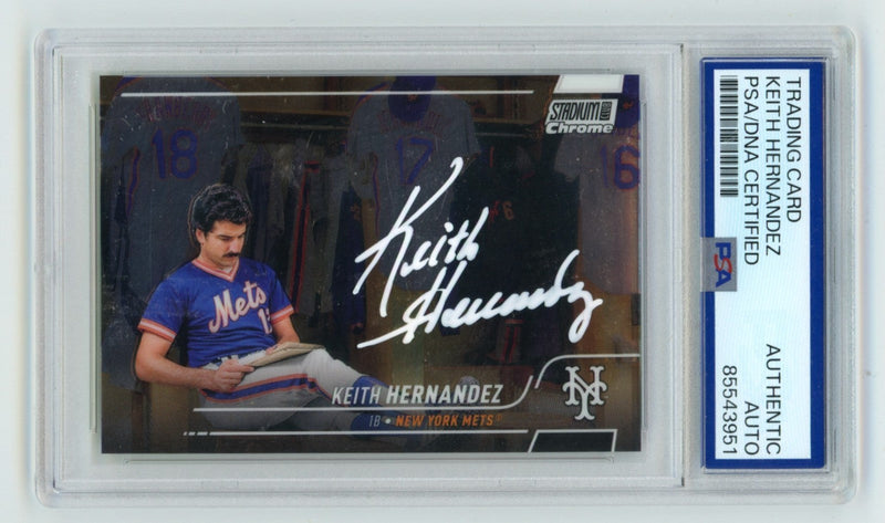 Keith Hernandez 2022 Topps Stadium Club Chrome #220 Signed PSA Authentic Auto
