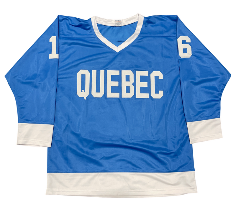 Michel Goulet Signed Quebec Custom Jersey w/ HOF 1998 Beckett Witness BAS COA