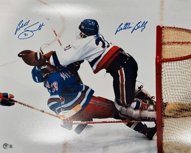 Billy Smith Signed 16x20 Photo w/ Battlin Billy Beckett Witness BAS COA