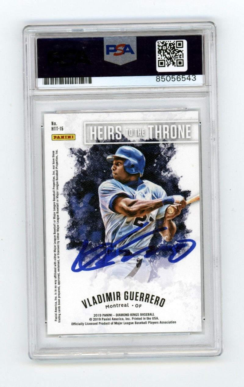 Vladimir Guerrero Jr. & Sr. 2019 Diamond Kings Heirs to Throne Signed PSA Auto