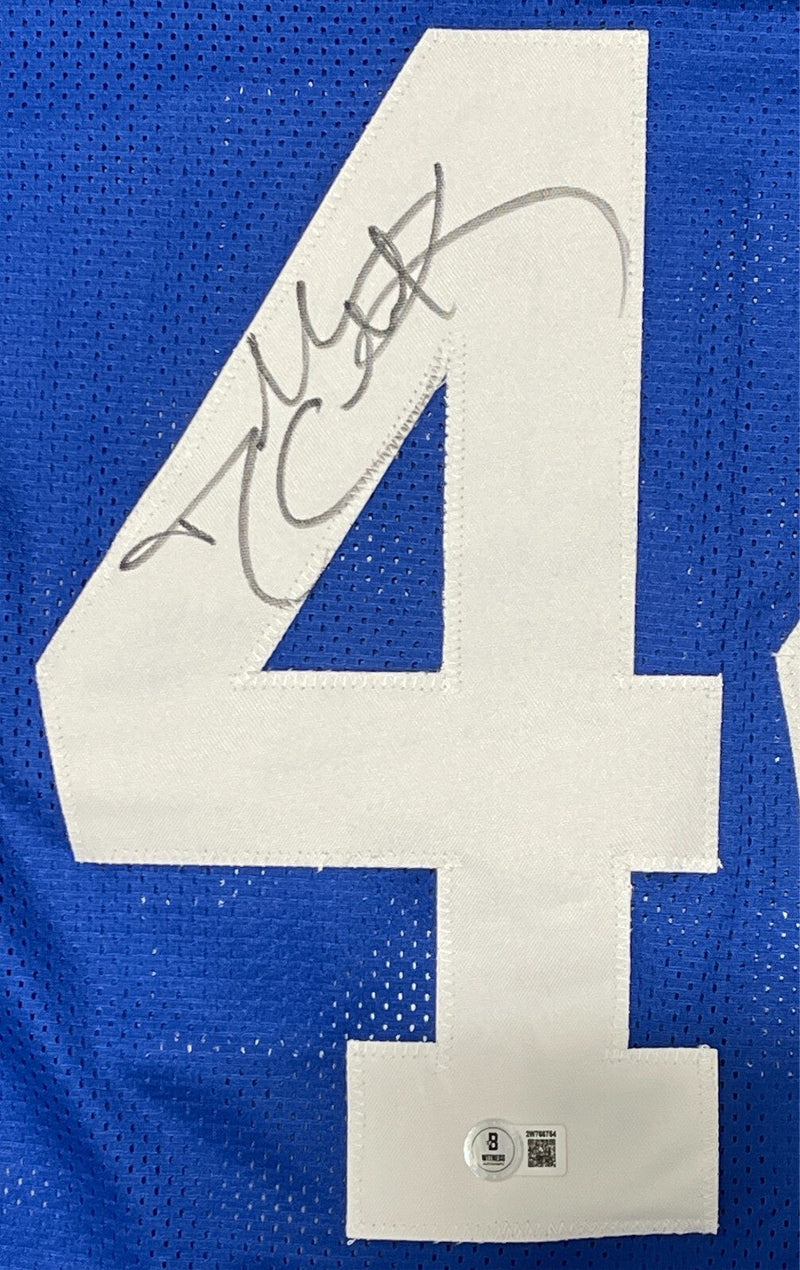 Dallas Clark Signed Indianapolis Colts Custom Jersey Beckett Witness BAS COA