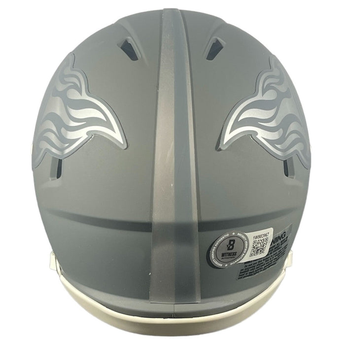 Tony Pollard Signed Tennessee Titans Slate Mini Helmet Beckett Witness BAS COA