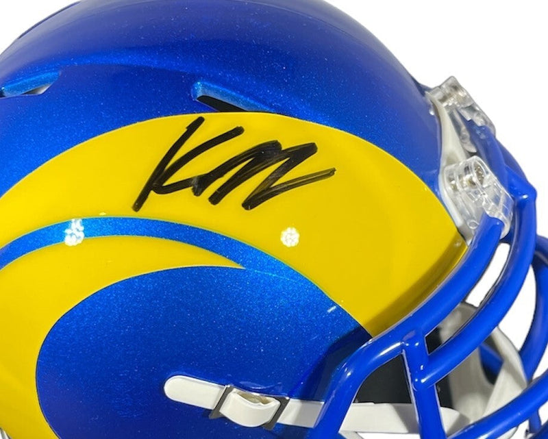 Kyren Williams Signed LA Rams Speed Mini Helmet Beckett Witness BAS COA